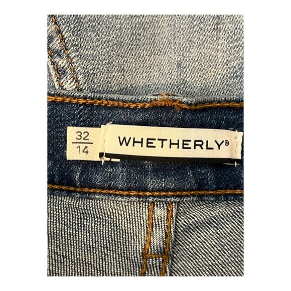 Whetherly shorts Delon high waist long cutoff denim size 32/14 - Picture 4 of 5